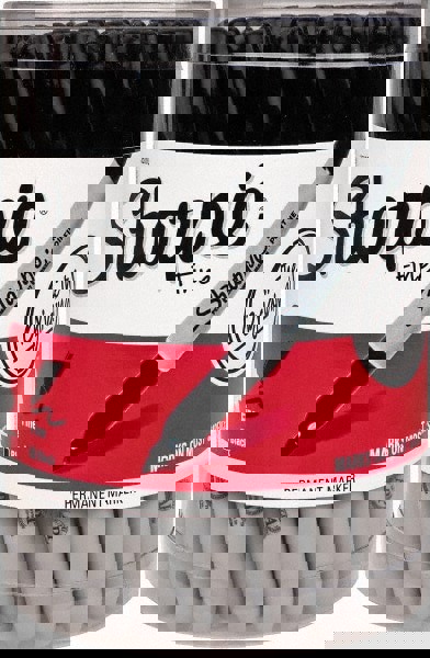 Fine Tip Permanent Marker, Canister, Black, 36/Pack